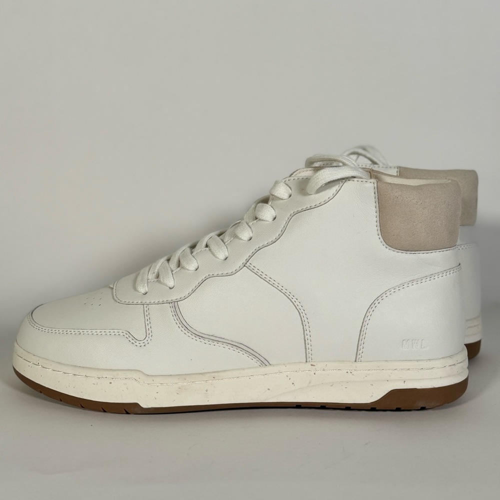 Madewell Court High-Top Sneakers in Antique White and Multi - Picture 7 of 8